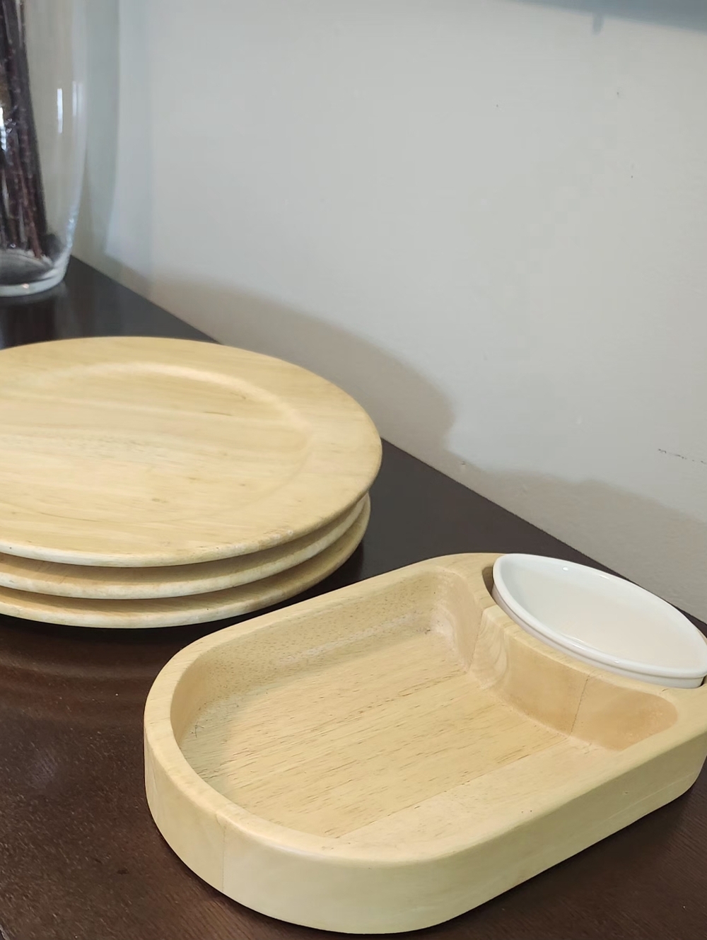Woodard & Charles and Crate & Barrel Acacia Wood Serveware